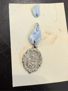 St. Joseph Pray for Us Religious Medal Christ Christianity Silver Tone